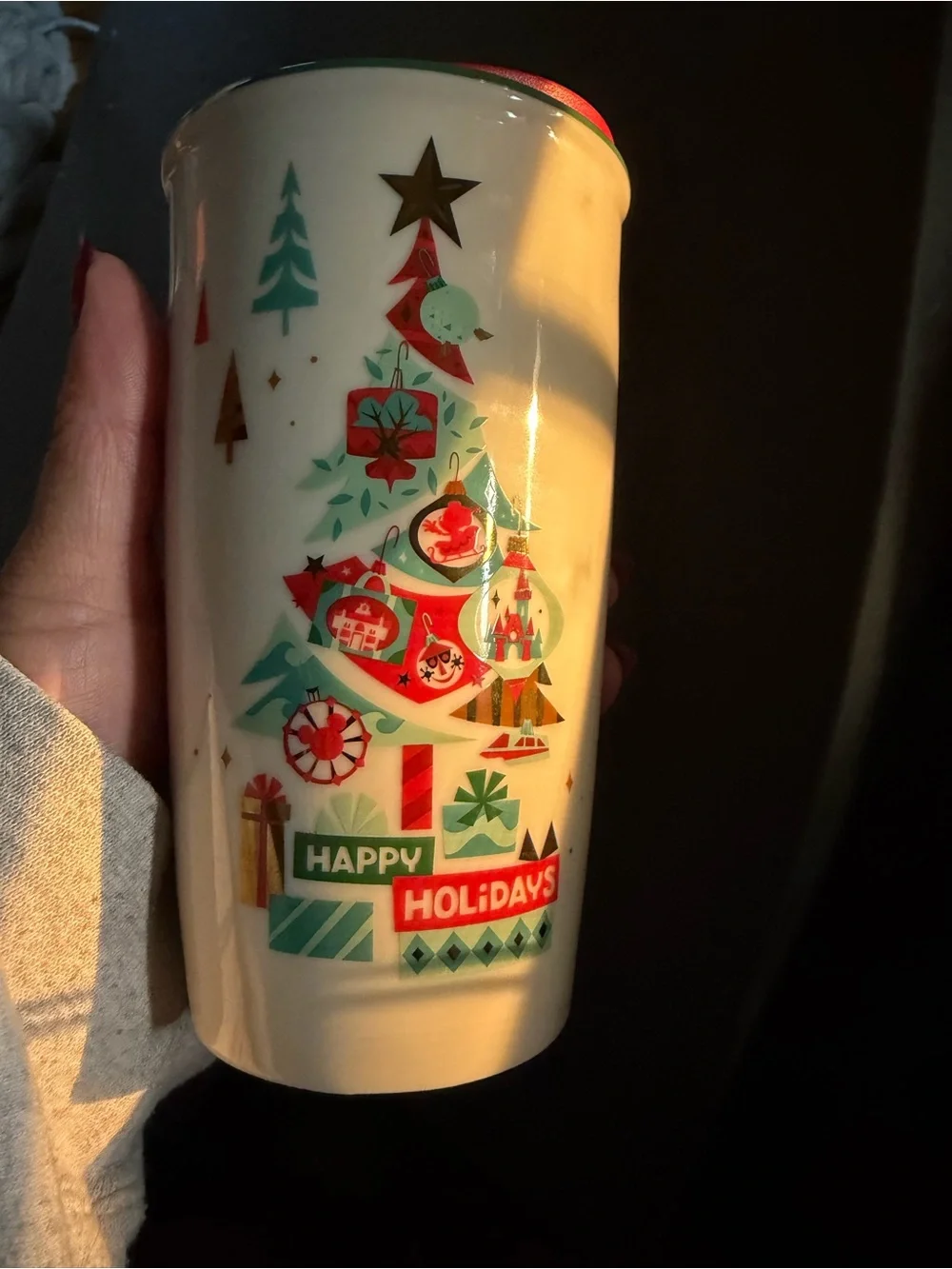 Starbucks Cream Ceramic Tumbler with Green Siren Logo